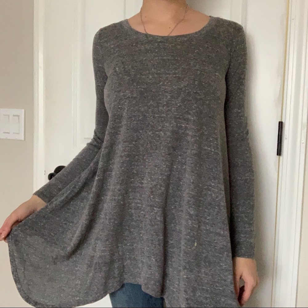 BDG Tunic Gray Long Sleeved top